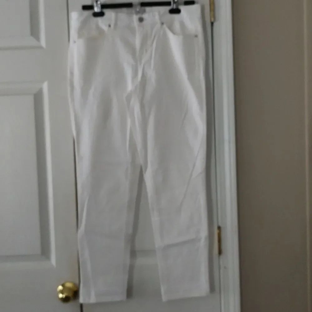 Jessica Simpson white Rolled Crop Skinny Jeans Sz 10 NWOT